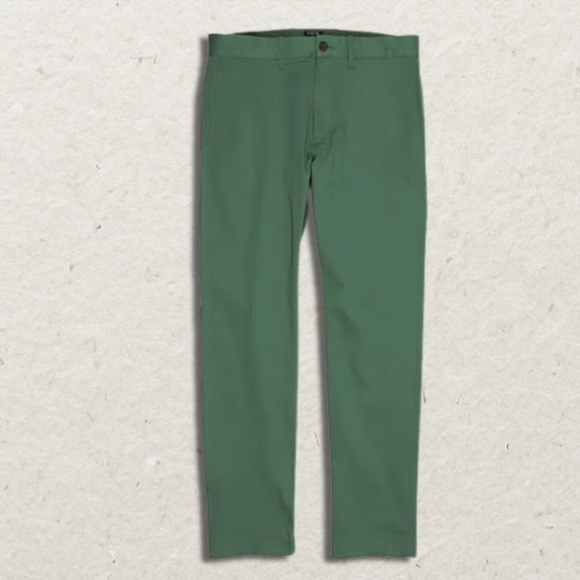 J Crew Slim Fit Pants Zip Fly Closure Comfortable Fit Olive Green Men's 29 NWT - Picture 2 of 11